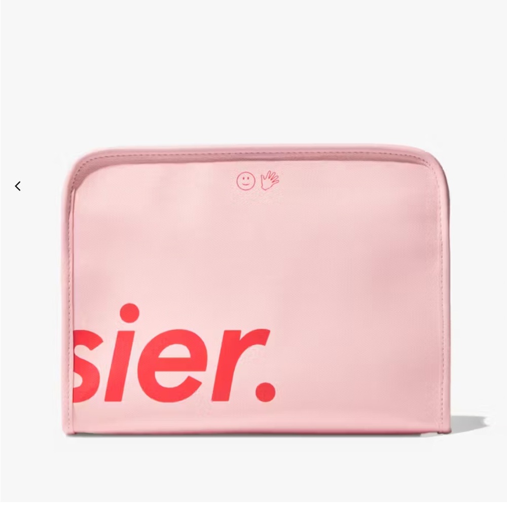 Glossier Pink and Red Pouch - Picture 2 of 12